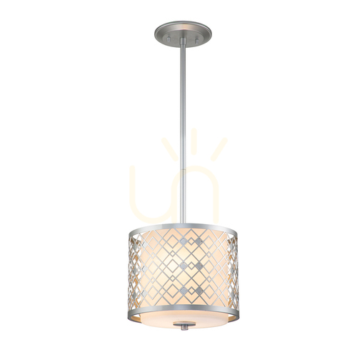 Sprawdź Mała lampa wisząca Ziggy - 1 źródło światła - Lakierowane srebro Elstead