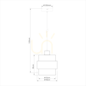 Lampa Wisząca Valentino 1x E27 small 7