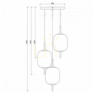 Biała lampa wisząca UMMO EPLI MINI 3P, 3 × G9 small 1