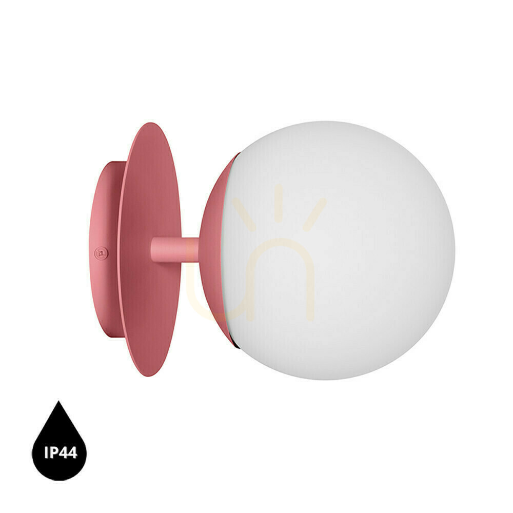 Sprawdź PLAAT C różowa lampa ścienna / kinkiet z podwyższoną szczelnością IP44 PLAAT C różowa lampa ścienna / kinkiet z podwyższoną szczelnością IP44