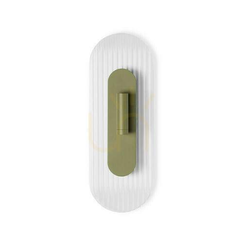 Sprawdź Kinkiet RIFLO W C oliwkowy, szkło ryflowane, LED 3 W + reflektor 2,1 W