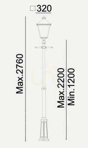 Latarnia ogrodowa / parkowa IP54 LONDON BIG 4127WH LED 14,6W 4000K biała - premium NORLYS small 1