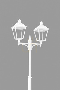 Latarnia ogrodowa / parkowa IP54 LONDON BIG 41248WH LED 2x9,5W 3000K biała - premium NORLYS small 0