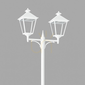 Latarnia ogrodowa / parkowa IP54 LONDON BIG 4131WH LED 2x13,4W 4000K biała - premium NORLYS small 0