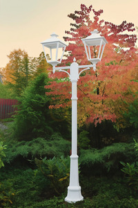 Latarnia ogrodowa / parkowa IP54 LONDON BIG 4131WH LED 2x13,4W 4000K biała - premium NORLYS small 3