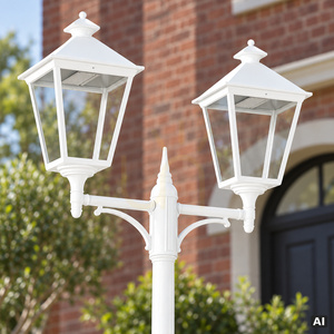 Latarnia ogrodowa / parkowa IP54 LONDON BIG 4131WH LED 2x13,4W 4000K biała - premium NORLYS small 4