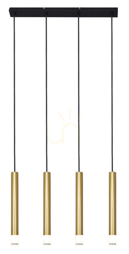 Sprawdź Lampa wisząca Zuma Line Velic, 4×G9, złoto z czernią, 60 cm, P241125804GD