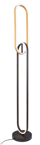 Sprawdź Lampa podłogowa Zuma Line Ravon F241145502 czarno-złota, LED 36 W 3000 K, 1800 lm, wys. 127 cm