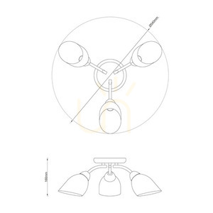 Chrom Lampa Sufitowa Portos 3x E14 6 Chrom Lampa Sufitowa Portos 3x E14 small 6