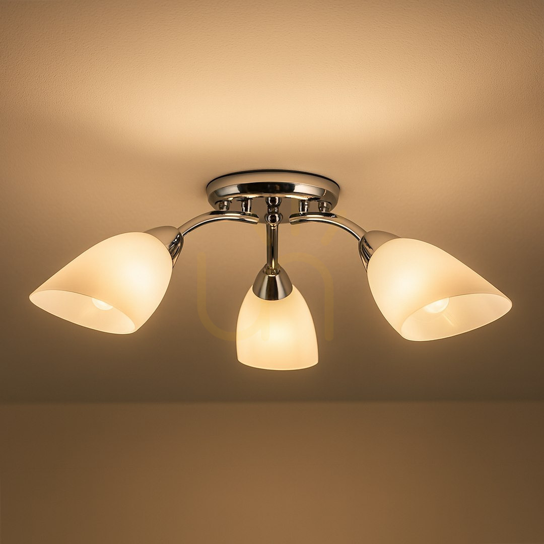 Sprawdź Chrom Lampa Sufitowa Portos 3x E14 Chrom Lampa Sufitowa Portos 3x E14