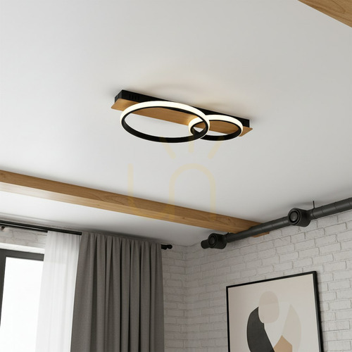 Sprawdź Drewno Lampa Sufitowa Rowena 14 W Led