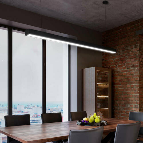 Sprawdź Lampa wisząca liniowa LED Domeno 40 W czarna 4000 K, 3200 lm