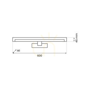 Srebrny Kinkiet Mirore Silver 10 W 60cm IP44 small 7