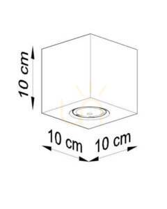 Szary plafon betonowy Sollux QUAD SL.0489 1×GU10 maks. 40 W 10 cm small 6