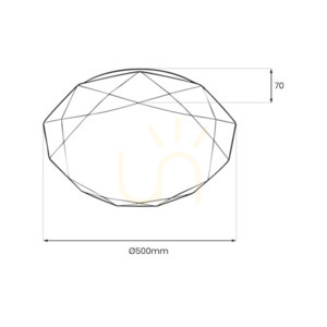 Plafon LED Milagro HEX ML1870 biały 50 cm 72 W z pilotem small 9