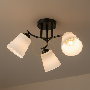 Czarna Lampa Sufitowa Pafos Black 3x E27 small 0