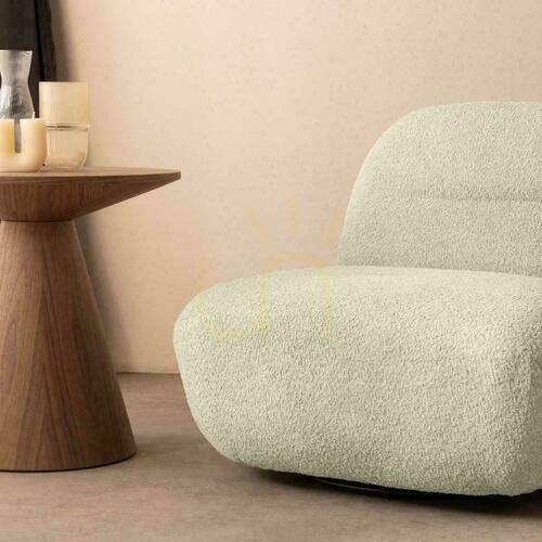 Sprawdź Fotel BOCHIC Nova Nook z obrotową podstawą, kremowy, boucle