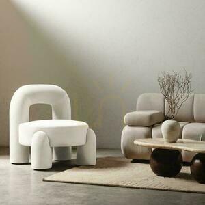Fotel LUCCA Kremowy Aksamit small 1
