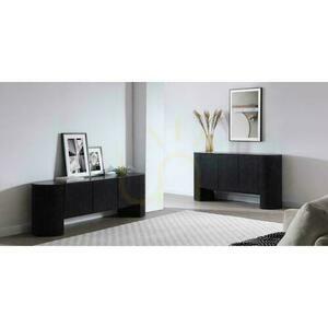 Komoda NOIR Czarny Spiekany z Rowkowaniem small 2