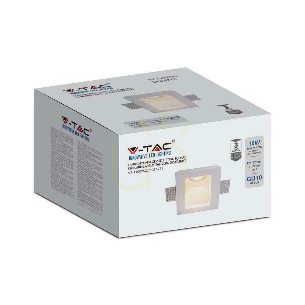 Zobacz Oprawa gipsowa V-TAC GU10 kinkiet ścienny kwadrat 120x120 VT-11009 3 lata gwarancji Oprawa gipsowa V-TAC GU10 kinkiet ścienny kwadrat 120x120 VT-11009 3 lata gwarancji