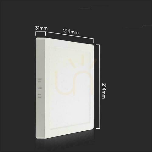 Sprawdź Panel natynkowy V-TAC 18W LED SAMSUNG CHIP kwadrat 214x214mm VT-60018SQ-S 3000K 1850lm 5 lat gwarancji