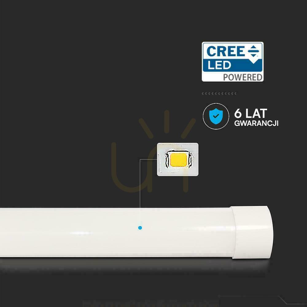 Pokaż Oprawa V-TAC 50W LED liniowa natynkowa CREE CHIP 150cm 120Lm/W VT-8-50 4000K 6000lm 6 Lat gwarancji Oprawa V-TAC 50W LED liniowa natynkowa CREE CHIP 150cm 120Lm/W VT-8-50 4000K 6000lm 6 Lat gwarancji