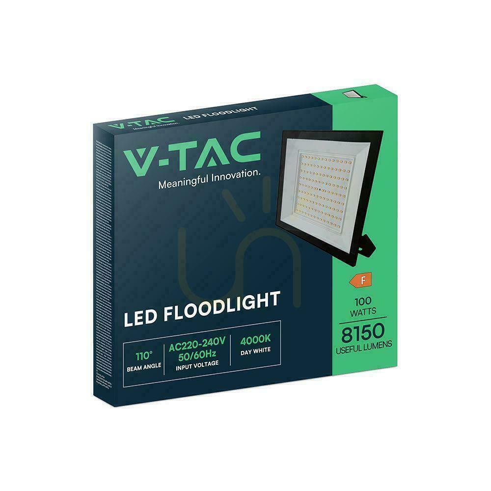Wyświetl Projektor LED V-TAC 100W LED SMD czarny VT-44109 3000K 9500lm Projektor LED V-TAC 100W LED SMD czarny VT-44109 3000K 9500lm