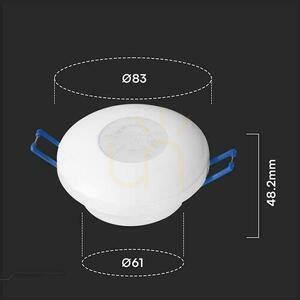 Czujnik ruchu 360st podczerwień natynkowy/podtynkowy 2w1 biały 600W LED V-TAC VT-81044 5 lat gwarancji small 2