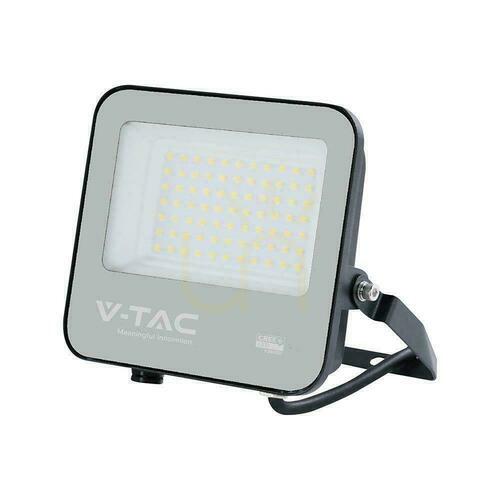 Sprawdź Projektor LED V-TAC CREE CHIP 50W 135lm/W czarna obudowa szare szkło IP65 VT-4455 3000K 6750lm 6 lat gwarancji