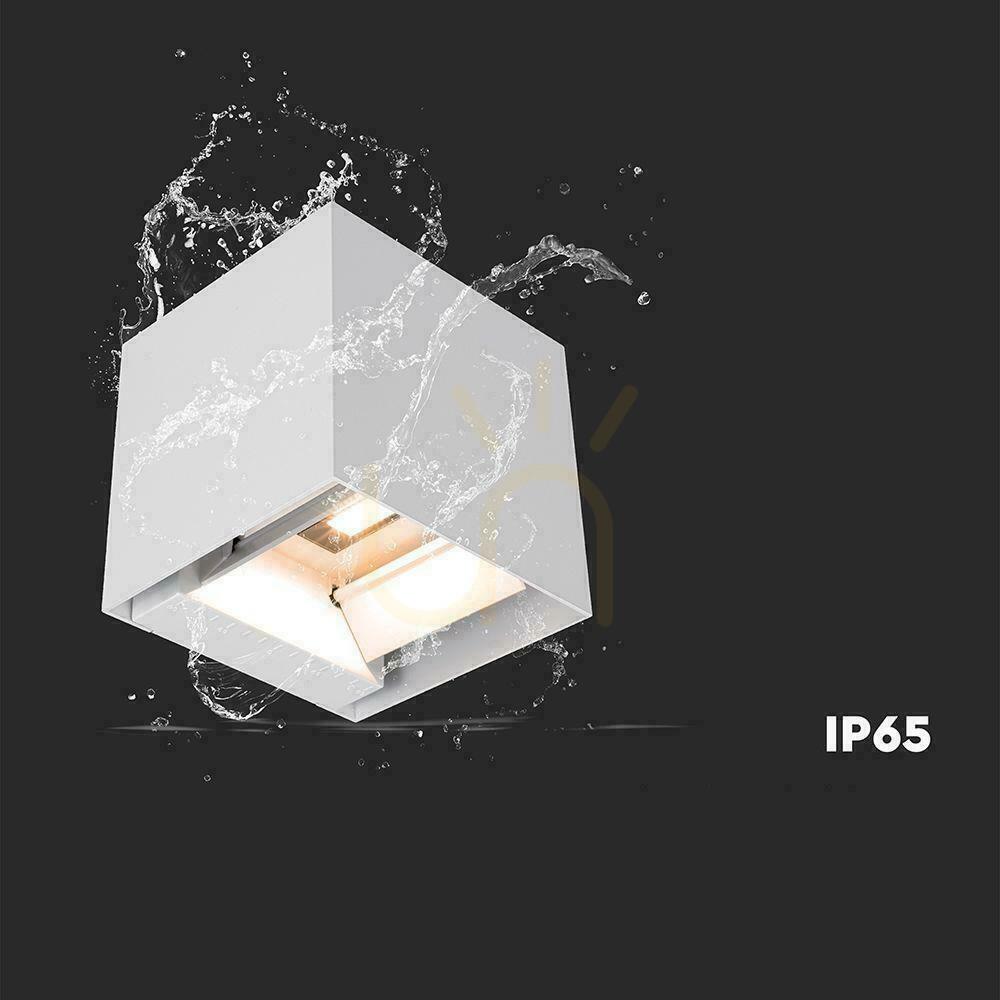 Obejrzyj Oprawa ścienna solarna V-TAC 9W LED COB biała kostka 15x15cm IP65 czujnik ruchu VT-409CCT 3000K-4000K-5000K 800lm Oprawa ścienna solarna V-TAC 9W LED COB biała kostka 15x15cm IP65 czujnik ruchu VT-409CCT 3000K-4000K-5000K 800lm