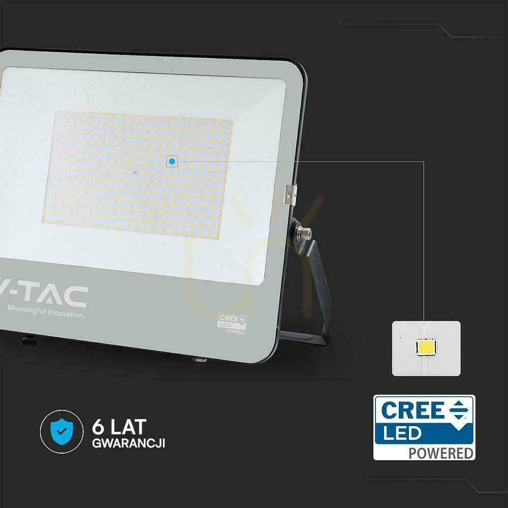 Obejrzyj Projektor LED V-TAC CREE CHIP 300W 135lm/W czarna obudowa przewód 1m IP65 VT-44003 6500K 40500lm 6 lat gwarancji Projektor LED V-TAC CREE CHIP 300W 135lm/W czarna obudowa przewód 1m IP65 VT-44003 6500K 40500lm 6 lat gwarancji