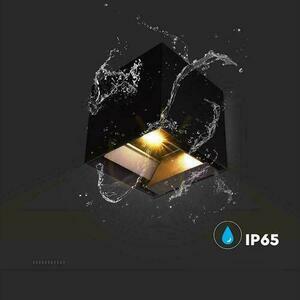 Oprawa ścienna solarna V-TAC 9W LED COB antracyt kostka 15x15cm IP65 czujnik ruchu VT-409CCT 3000K-4000K-5000K 800lm small 14