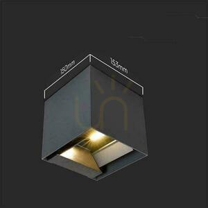 Oprawa ścienna solarna V-TAC 9W LED COB antracyt kostka 15x15cm IP65 czujnik ruchu VT-409CCT 3000K-4000K-5000K 800lm small 6