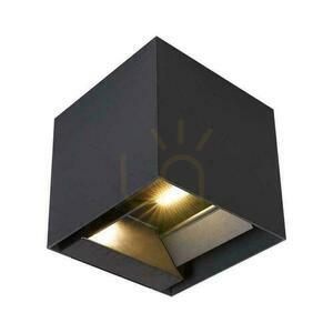 Oprawa ścienna solarna V-TAC 9W LED COB antracyt kostka 15x15cm IP65 czujnik ruchu VT-409CCT 3000K-4000K-5000K 800lm small 0