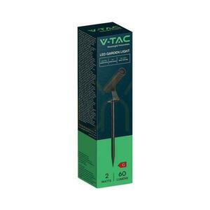 Oprawa gruntowa ogrodowa wbijana aluminiowa V-TAC 2W LED IP65 czarna okrągła VT-10182 3000K 60lm 3 lata gwarancji small 2