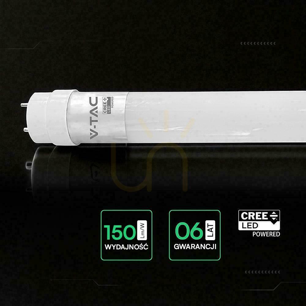 Pokaż Tuba świetlówka LED T8 V-TAC CREE CHIP 120cm 12W G13 150Lm/W nano plastic VT-012 6500K 1800lm 6 lat gwarancji Tuba świetlówka LED T8 V-TAC CREE CHIP 120cm 12W G13 150Lm/W nano plastic VT-012 6500K 1800lm 6 lat gwarancji