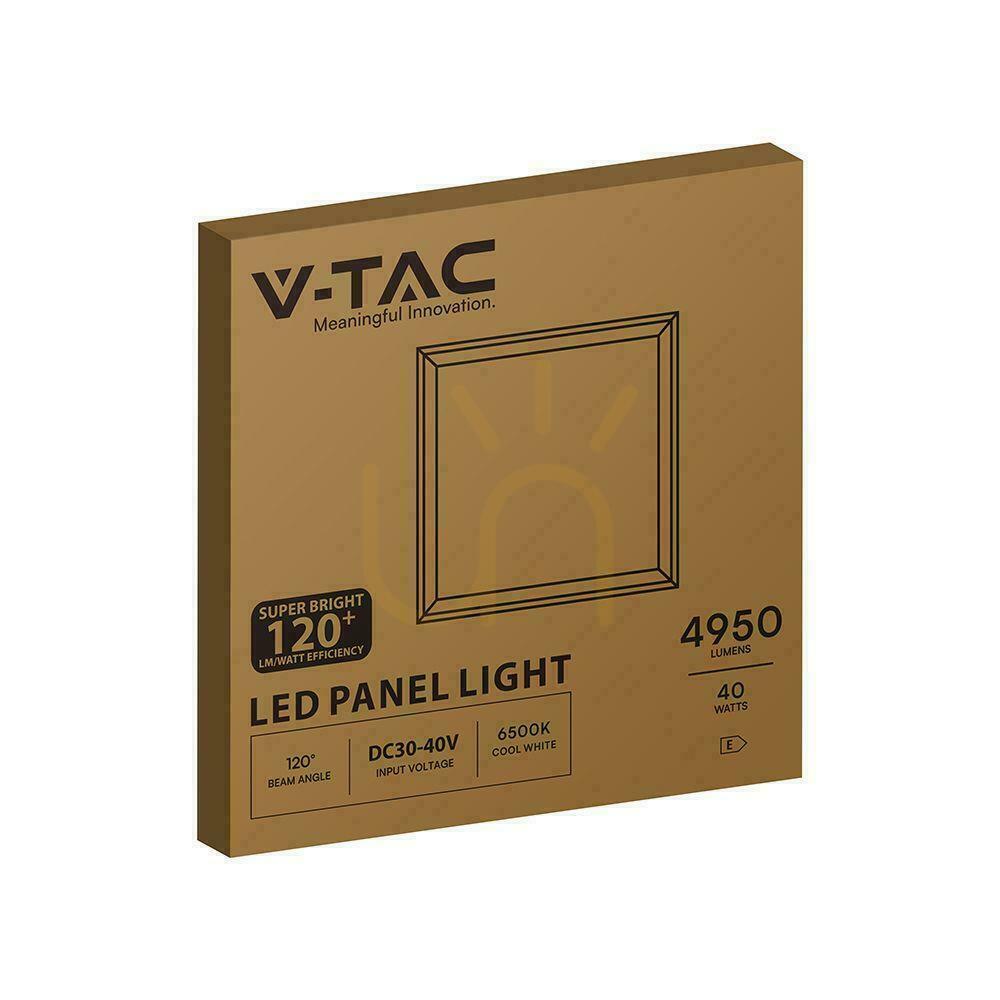 Pokaż Panel LED V-TAC 40W 600x600 pmma 120Lm/W Zasilacz Starsense VT-6060 6500K 4950lm Panel LED V-TAC 40W 600x600 pmma 120Lm/W Zasilacz Starsense VT-6060 6500K 4950lm