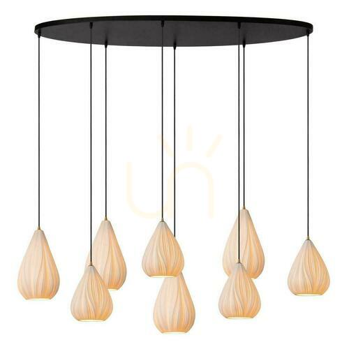 Sprawdź Lampa Wisząca Lucide CINZIA Biała Porcelanowa Japandi 8xE27 13452/08/31