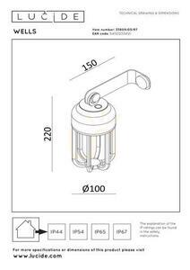 Kinkiet zewnętrzny Lucide WELLS brązowy LED IP54 5W 33809/05/97 small 9
