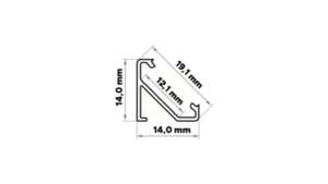 Profil TEKKNI+ typ BARDE+ srebrny anodowany 3 m small 1