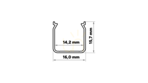 Profil TEKKNI+ typ HELSE+ srebrny anodowany 3 m small 1