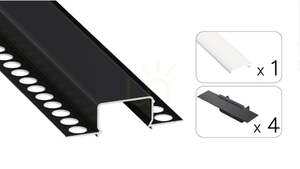 Zestaw TEKKNI HORST czarny, klosz mrożony 3 m small 1