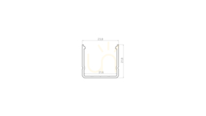 Profil LED LUMINES RAI nawierzchniowy surowy 1 m small 1