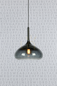 Lampa wisząca Markslojd Cooper 106394 czarna metal szkło 40 cm small 1