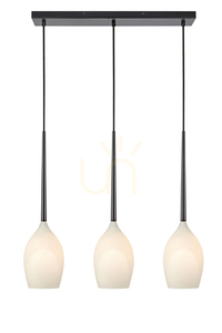 Lampa wisząca Markslojd Salut 3 106808 biała metal szkło 3-punktowa small 0