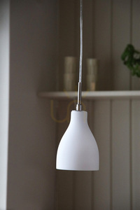 Lampa wisząca Markslojd Ven 104649 biała metal szkło 12 cm 1x40W small 1