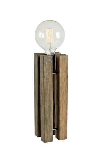 Sprawdź Lampa stołowa Markslojd Lodge 108758 drewniana brązowa 36 cm