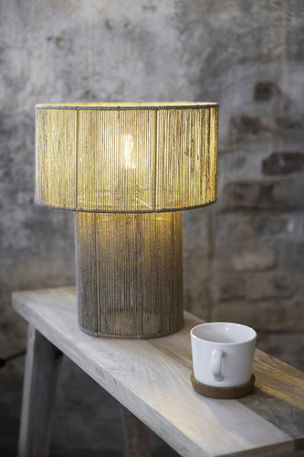 Sprawdź Lampa stołowa Markslojd SOGA 108769 naturalna juta stal 30 cm