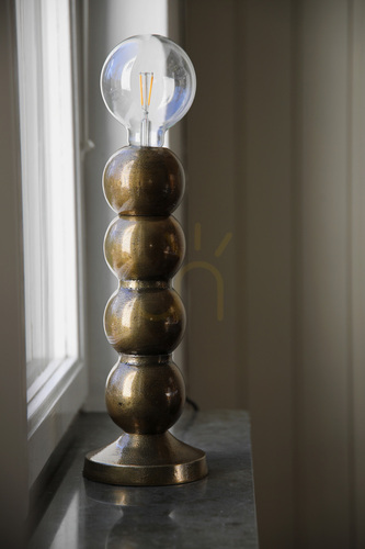 Sprawdź Lampa stołowa Markslojd Gong złota aluminiowa 33 cm 108780