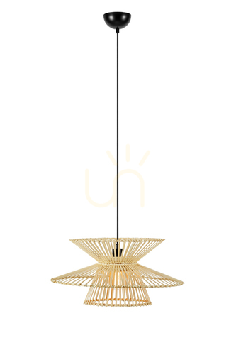 Sprawdź Lampa wisząca Markslojd Duplici 108785 naturalna bambus metal 57 cm